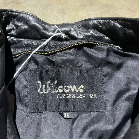 Vintage 90s Wilson Leather Black Grunge Boxy Jacket - Picture 3 of 3